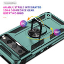 For Google Pixel 7 Pro Shockproof TPU + PC Protective Case with 360 Degree Rotating Holder(Dark Green)