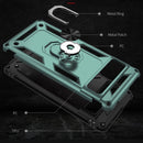 For Google Pixel 7 Pro Shockproof TPU + PC Protective Case with 360 Degree Rotating Holder(Dark Green)