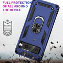 For Google Pixel 7 Pro Shockproof TPU + PC Protective Case with 360 Degree Rotating Holder(Blue)