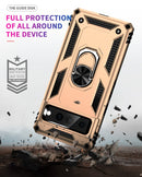 For Google Pixel 7 Pro Shockproof TPU + PC Protective Case with 360 Degree Rotating Holder(Gold)