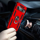 For Google Pixel 7 Pro Shockproof TPU + PC Protective Case with 360 Degree Rotating Holder(Red)