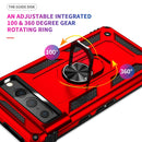 For Google Pixel 7 Pro Shockproof TPU + PC Protective Case with 360 Degree Rotating Holder(Red)