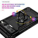 For Google Pixel 7 Pro Shockproof TPU + PC Protective Case with 360 Degree Rotating Holder(Black)