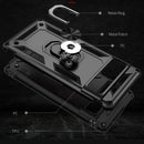 For Google Pixel 7 Pro Shockproof TPU + PC Protective Case with 360 Degree Rotating Holder(Black)