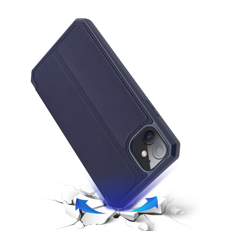 iPhone 11 DUX DUCIS Skin X Series PU + TPU Horizontal Flip Leather Case with Holder & Card Slots(Blue)