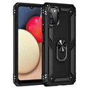 For Samsung Galaxy A03s US Version Shockproof TPU + PC Phone Case with Holder(Black)