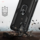 For Samsung Galaxy A03s US Version Shockproof TPU + PC Phone Case with Holder(Black)