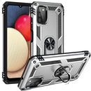 For Samsung Galaxy A03s US Version Shockproof TPU + PC Phone Case with Holder(Silver)
