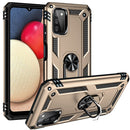 For Samsung Galaxy A03s US Version Shockproof TPU + PC Phone Case with Holder(Gold)