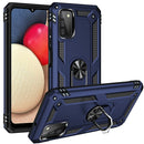 For Samsung Galaxy A03s US Version Shockproof TPU + PC Phone Case with Holder(Blue)