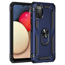 For Samsung Galaxy A03s US Version Shockproof TPU + PC Phone Case with Holder(Blue)