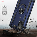 For Samsung Galaxy A03s US Version Shockproof TPU + PC Phone Case with Holder(Blue)