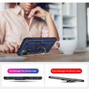 For Samsung Galaxy A03s US Version Shockproof TPU + PC Phone Case with Holder(Blue)