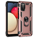 For Samsung Galaxy A03s US Version Shockproof TPU + PC Phone Case with Holder(Rose Gold)