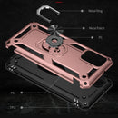 For Samsung Galaxy A03s US Version Shockproof TPU + PC Phone Case with Holder(Rose Gold)