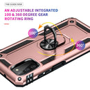 For Samsung Galaxy A03s US Version Shockproof TPU + PC Phone Case with Holder(Rose Gold)