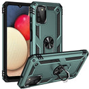 For Samsung Galaxy A03s US Version Shockproof TPU + PC Phone Case with Holder(Dark Green)