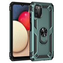 For Samsung Galaxy A03s US Version Shockproof TPU + PC Phone Case with Holder(Dark Green)