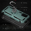 For Samsung Galaxy A03s US Version Shockproof TPU + PC Phone Case with Holder(Dark Green)