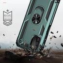For Samsung Galaxy A03s US Version Shockproof TPU + PC Phone Case with Holder(Dark Green)