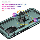 For Samsung Galaxy A03s US Version Shockproof TPU + PC Phone Case with Holder(Dark Green)