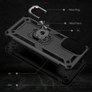 For Samsung Galaxy A23 Shockproof TPU + PC Phone Case with Holder(Black)