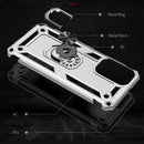 For Samsung Galaxy A23 Shockproof TPU + PC Phone Case with Holder(Silver)