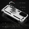 For Samsung Galaxy A23 Shockproof TPU + PC Phone Case with Holder(Silver)