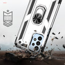For Samsung Galaxy A23 Shockproof TPU + PC Phone Case with Holder(Silver)