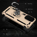 For Samsung Galaxy A23 Shockproof TPU + PC Phone Case with Holder(Gold)