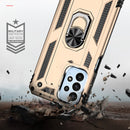 For Samsung Galaxy A23 Shockproof TPU + PC Phone Case with Holder(Gold)