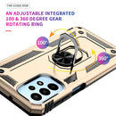 For Samsung Galaxy A23 Shockproof TPU + PC Phone Case with Holder(Gold)