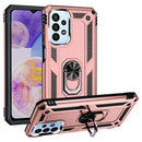 For Samsung Galaxy A23 Shockproof TPU + PC Phone Case with Holder(Rose Gold)