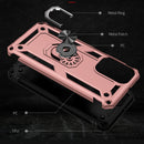For Samsung Galaxy A23 Shockproof TPU + PC Phone Case with Holder(Rose Gold)