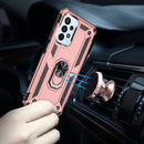 For Samsung Galaxy A23 Shockproof TPU + PC Phone Case with Holder(Rose Gold)