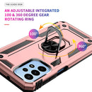 For Samsung Galaxy A23 Shockproof TPU + PC Phone Case with Holder(Rose Gold)