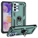 For Samsung Galaxy A23 Shockproof TPU + PC Phone Case with Holder(Dark Green)