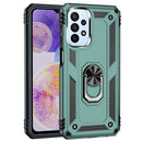 For Samsung Galaxy A23 Shockproof TPU + PC Phone Case with Holder(Dark Green)
