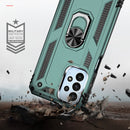 For Samsung Galaxy A23 Shockproof TPU + PC Phone Case with Holder(Dark Green)