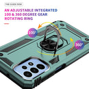 For Samsung Galaxy A23 Shockproof TPU + PC Phone Case with Holder(Dark Green)
