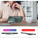 For Samsung Galaxy A23 Shockproof TPU + PC Phone Case with Holder(Dark Green)
