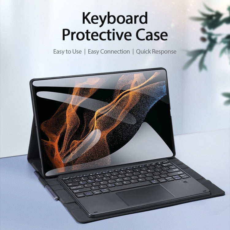 For Samsung Galaxy Tab S8 Ultra 14.6 inch SM-X900 DUX DUCIS Detachable Ultrathin Bluetooth Keyboard Leather Case(Black)