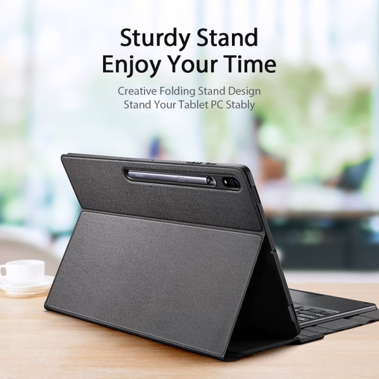 For Samsung Galaxy Tab S8 Ultra 14.6 inch SM-X900 DUX DUCIS Detachable Ultrathin Bluetooth Keyboard Leather Case(Black)