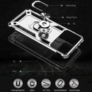 For Xiaomi Poco X4 Pro 5G Shockproof TPU + PC Phone Case with 360 Degrees Rotating Holder(Silver)