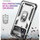 For Xiaomi Poco X4 Pro 5G Shockproof TPU + PC Phone Case with 360 Degrees Rotating Holder(Silver)