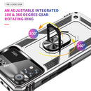 For Xiaomi Poco X4 Pro 5G Shockproof TPU + PC Phone Case with 360 Degrees Rotating Holder(Silver)