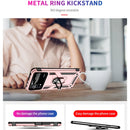 For Xiaomi Poco X4 Pro 5G Shockproof TPU + PC Phone Case with 360 Degrees Rotating Holder(Rose Gold)