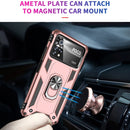 For Xiaomi Poco X4 Pro 5G Shockproof TPU + PC Phone Case with 360 Degrees Rotating Holder(Rose Gold)