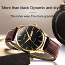 OLEVS 6898 Men Fashion Waterproof Dual Calendar Quartz Watch(Brown Black)