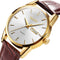 OLEVS 6898 Men Fashion Waterproof Dual Calendar Quartz Watch(Brown White)